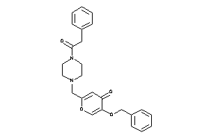 5-benzoxy-2-[[4-(2-phenylacetyl)piperazino]methyl]pyran-4-one