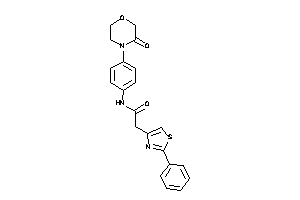 N-[4-(3-ketomorpholino)phenyl]-2-(2-phenylthiazol-4-yl)acetamide