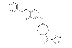 5-benzoxy-2-[[4-(isoxazole-4-carbonyl)-1,4-diazepan-1-yl]methyl]pyran-4-one