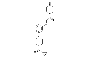 2-[[4-[4-(cyclopropanecarbonyl)piperazino]pyrimidin-2-yl]thio]-1-piperazino-ethanone