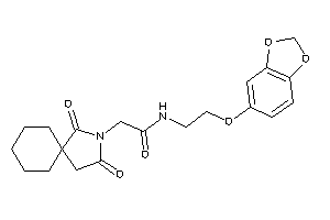 N-[2-(1,3-benzodioxol-5-yloxy)ethyl]-2-(2,4-diketo-3-azaspiro[4.5]decan-3-yl)acetamide