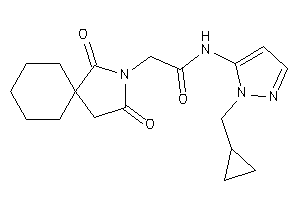 N-[2-(cyclopropylmethyl)pyrazol-3-yl]-2-(2,4-diketo-3-azaspiro[4.5]decan-3-yl)acetamide