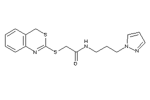 2-(4H-3,1-benzothiazin-2-ylthio)-N-(3-pyrazol-1-ylpropyl)acetamide