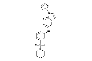 2-[5-keto-4-(2-thienyl)tetrazol-1-yl]-N-(3-piperidinosulfonylphenyl)acetamide