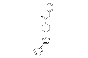 2-phenyl-1-[4-(3-phenyl-1,2,4-oxadiazol-5-yl)piperidino]ethanone