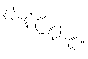 3-[[2-(1H-pyrazol-4-yl)thiazol-4-yl]methyl]-5-(2-thienyl)-1,3,4-oxadiazol-2-one