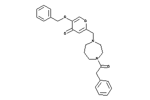 5-benzoxy-2-[[4-(2-phenylacetyl)-1,4-diazepan-1-yl]methyl]pyran-4-one