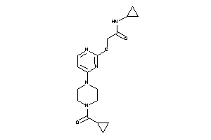 2-[[4-[4-(cyclopropanecarbonyl)piperazino]pyrimidin-2-yl]thio]-N-cyclopropyl-acetamide
