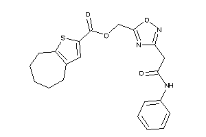 5,6,7,8-tetrahydro-4H-cyclohepta[b]thiophene-2-carboxylic Acid [3-(2-anilino-2-keto-ethyl)-1,2,4-oxadiazol-5-yl]methyl Ester