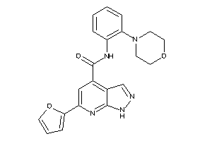 6-(2-furyl)-N-(2-morpholinophenyl)-1H-pyrazolo[3,4-b]pyridine-4-carboxamide