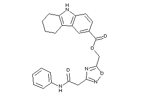 6,7,8,9-tetrahydro-5H-carbazole-3-carboxylic Acid [3-(2-anilino-2-keto-ethyl)-1,2,4-oxadiazol-5-yl]methyl Ester