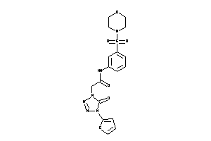 Image of 2-[5-keto-4-(2-thienyl)tetrazol-1-yl]-N-(3-morpholinosulfonylphenyl)acetamide