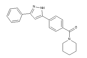 [4-(3-phenyl-1H-pyrazol-5-yl)phenyl]-piperidino-methanone