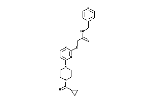 2-[[4-[4-(cyclopropanecarbonyl)piperazino]pyrimidin-2-yl]thio]-N-(4-pyridylmethyl)acetamide