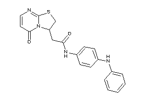 N-(4-anilinophenyl)-2-(5-keto-2,3-dihydrothiazolo[3,2-a]pyrimidin-3-yl)acetamide