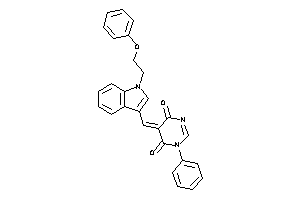 5-[[1-(2-phenoxyethyl)indol-3-yl]methylene]-1-phenyl-pyrimidine-4,6-quinone