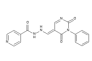 Image of N'-[(2,6-diketo-1-phenyl-pyrimidin-5-ylidene)methyl]isonicotinohydrazide