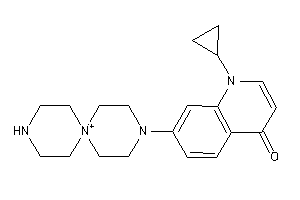 1-cyclopropyl-7-(3,9-diaza-6-azoniaspiro[5.5]undecan-3-yl)-4-quinolone