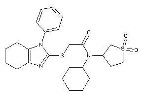 N-cyclohexyl-N-(1,1-diketothiolan-3-yl)-2-[(1-phenyl-4,5,6,7-tetrahydrobenzimidazol-2-yl)thio]acetamide