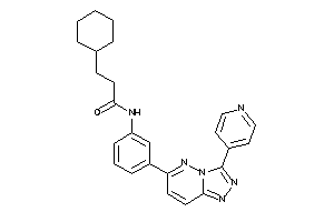Image of 3-cyclohexyl-N-[3-[3-(4-pyridyl)-[1,2,4]triazolo[3,4-f]pyridazin-6-yl]phenyl]propionamide