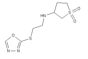 Image of (1,1-diketothiolan-3-yl)-[2-(1,3,4-oxadiazol-2-ylthio)ethyl]amine