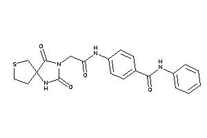 Image of 4-[[2-(2,4-diketo-7-thia-1,3-diazaspiro[4.4]nonan-3-yl)acetyl]amino]-N-phenyl-benzamide