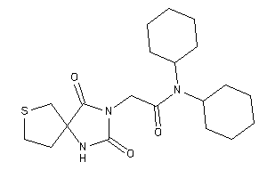 Image of N,N-dicyclohexyl-2-(2,4-diketo-7-thia-1,3-diazaspiro[4.4]nonan-3-yl)acetamide