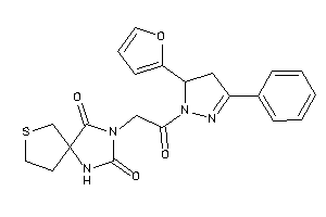 Image of 3-[2-[5-(2-furyl)-3-phenyl-2-pyrazolin-1-yl]-2-keto-ethyl]-7-thia-1,3-diazaspiro[4.4]nonane-2,4-quinone