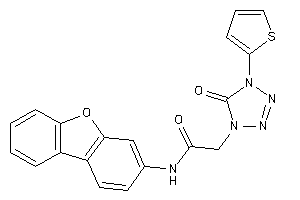 Image of N-dibenzofuran-3-yl-2-[5-keto-4-(2-thienyl)tetrazol-1-yl]acetamide