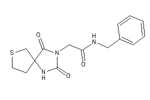 Image of N-benzyl-2-(2,4-diketo-7-thia-1,3-diazaspiro[4.4]nonan-3-yl)acetamide