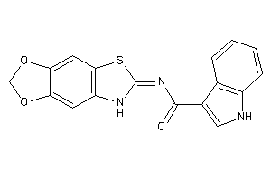 N-(7H-[1,3]dioxolo[4,5-f][1,3]benzothiazol-6-ylidene)-1H-indole-3-carboxamide