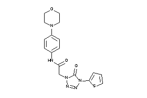 Image of 2-[5-keto-4-(2-thienyl)tetrazol-1-yl]-N-(4-morpholinophenyl)acetamide