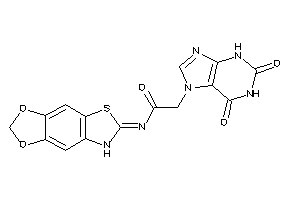 2-(2,6-diketo-3H-purin-7-yl)-N-(7H-[1,3]dioxolo[4,5-f][1,3]benzothiazol-6-ylidene)acetamide