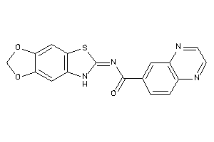 N-(7H-[1,3]dioxolo[4,5-f][1,3]benzothiazol-6-ylidene)quinoxaline-6-carboxamide