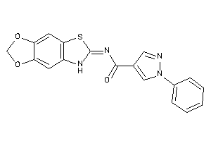 Image of N-(7H-[1,3]dioxolo[4,5-f][1,3]benzothiazol-6-ylidene)-1-phenyl-pyrazole-4-carboxamide