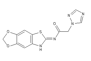 N-(7H-[1,3]dioxolo[4,5-f][1,3]benzothiazol-6-ylidene)-2-(1,2,4-triazol-1-yl)acetamide