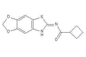 N-(7H-[1,3]dioxolo[4,5-f][1,3]benzothiazol-6-ylidene)cyclobutanecarboxamide