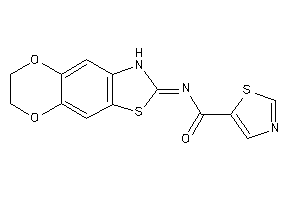 N-(6,7-dihydro-3H-[1,4]dioxino[2,3-f][1,3]benzothiazol-2-ylidene)thiazole-5-carboxamide