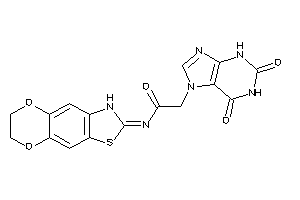 N-(6,7-dihydro-3H-[1,4]dioxino[2,3-f][1,3]benzothiazol-2-ylidene)-2-(2,6-diketo-3H-purin-7-yl)acetamide