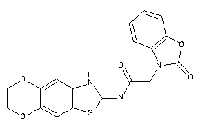N-(6,7-dihydro-3H-[1,4]dioxino[2,3-f][1,3]benzothiazol-2-ylidene)-2-(2-keto-1,3-benzoxazol-3-yl)acetamide