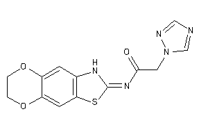 N-(6,7-dihydro-3H-[1,4]dioxino[2,3-f][1,3]benzothiazol-2-ylidene)-2-(1,2,4-triazol-1-yl)acetamide