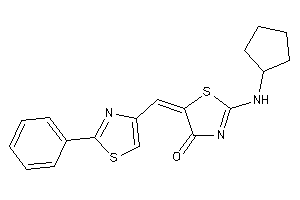 2-(cyclopentylamino)-5-[(2-phenylthiazol-4-yl)methylene]-2-thiazolin-4-one