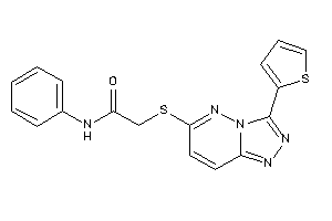 N-phenyl-2-[[3-(2-thienyl)-[1,2,4]triazolo[3,4-f]pyridazin-6-yl]thio]acetamide