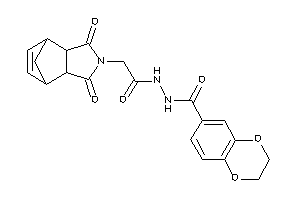 N'-[2-(diketoBLAHyl)acetyl]-2,3-dihydro-1,4-benzodioxine-6-carbohydrazide