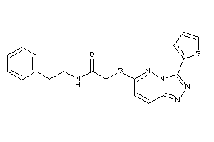 N-phenethyl-2-[[3-(2-thienyl)-[1,2,4]triazolo[3,4-f]pyridazin-6-yl]thio]acetamide