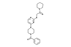 2-[[4-(4-benzoylpiperazino)pyrimidin-2-yl]thio]-1-piperidino-ethanone