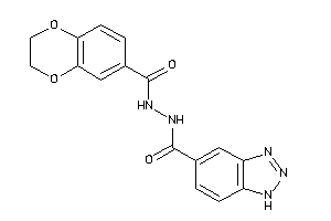 N'-(2,3-dihydro-1,4-benzodioxine-6-carbonyl)-1H-benzotriazole-5-carbohydrazide