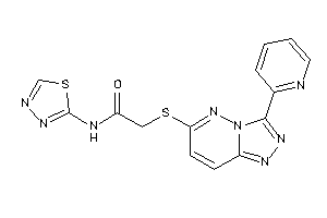 2-[[3-(2-pyridyl)-[1,2,4]triazolo[3,4-f]pyridazin-6-yl]thio]-N-(1,3,4-thiadiazol-2-yl)acetamide