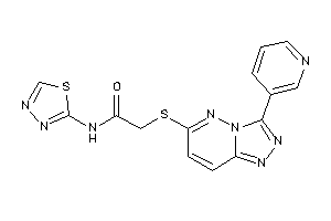 2-[[3-(3-pyridyl)-[1,2,4]triazolo[3,4-f]pyridazin-6-yl]thio]-N-(1,3,4-thiadiazol-2-yl)acetamide