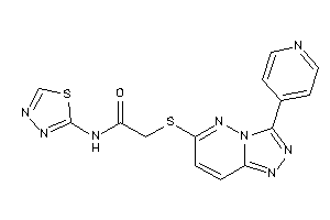 2-[[3-(4-pyridyl)-[1,2,4]triazolo[3,4-f]pyridazin-6-yl]thio]-N-(1,3,4-thiadiazol-2-yl)acetamide